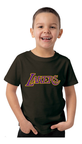 Remera Niño Negra Nba Los Angeles Lakers Lebron James 23