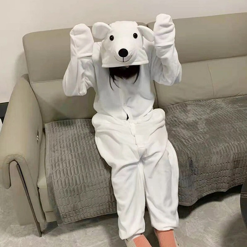 Pijama Blanco Para Mujer Con Forma De Oso Polar En 3d