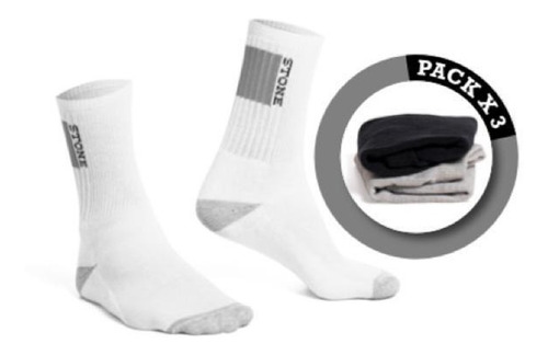 Pack X 3 Pares De Medias Caballero Deportivas Stone 12010