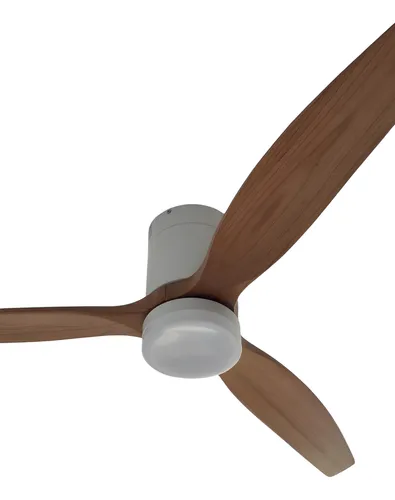 Ventilador De Techo Haus Vc033bl Blanco Madera Y Luz