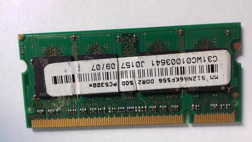 Memória 512mb P/ Notebook Itaucom Brasil 512n66kfs56