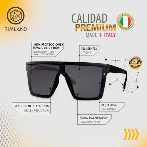 Imagen 6 de 10 de Anteojos Sol Lentes De Sol Mujer Hombre Rimland Unisex