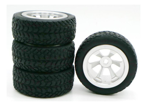 Pack De 2 Con 4x Crawler&wheel Tires 1.18 Para Wltoys 1:28