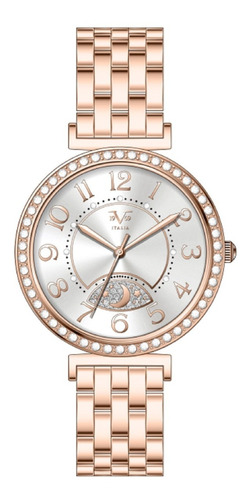 Reloj De Mujer V1969 Italia Oro Rosa De Números