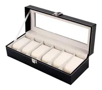 Comprar Caja Porta Reloj 6  Organizador Estuche Relojes Joyas Regalo