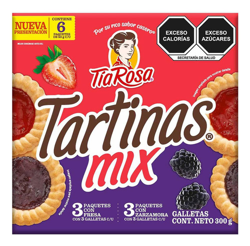 Galletas Tartinas Mix Fresa-Zarzamora 300g