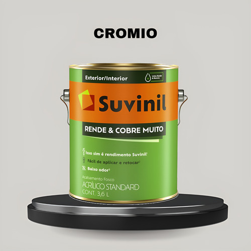 Tinta Acrílica Rende E Cobre Muito Standard Fosco 3,6l Cores