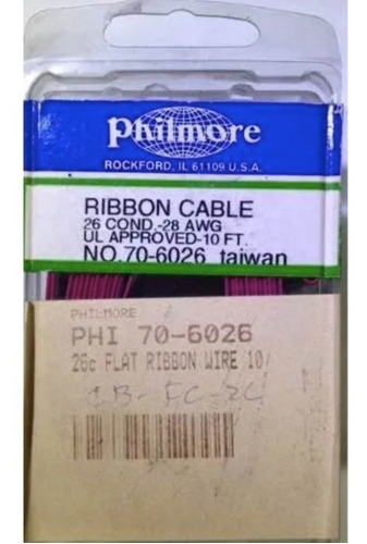 Cable Plano 26 Conductores Calibre 28 Philmore 70-6026 Fc 26