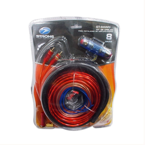 Kit De Cables Gauge 8 Para Potencias Hasta 500 W St-9awg