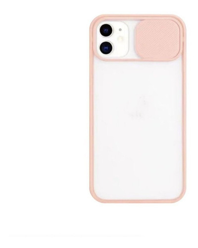 Funda Generica Para iPhone Tpu Traslucida Tapa Camara Slide