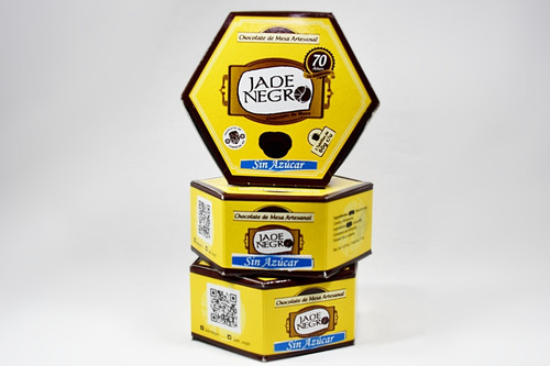 Imagen 4 de 4 de Chocolate Artesanal Sin Azúcar Jade Negro 450g
