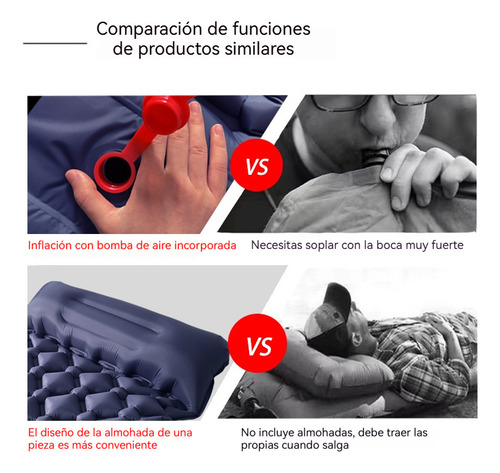 Colchón Doble Que Se Puede Inflar Es Portátil Acampamiento Naranja