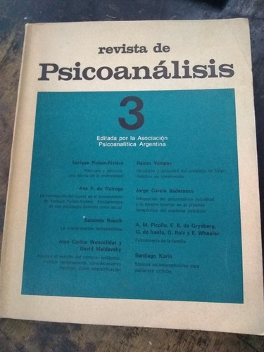 Revista De Psicoanalisis. Apa. 1978/n*3 