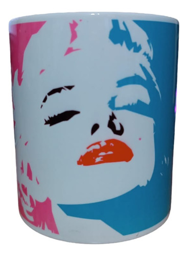 Taza Ceramica Marilyn Monroe Bicolor