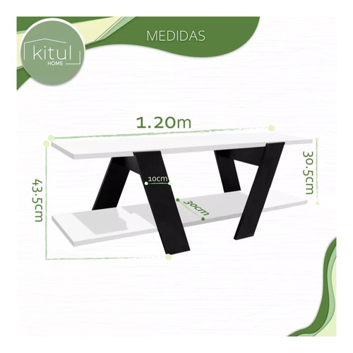 Mueble Tv Moderno Minimalista Estante Organizador Resistente Color Blanco