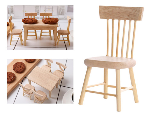 2 Casa De Muñecas A Escala 1/12, Modelo De Silla Opción 5