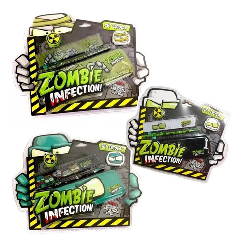 Set Escolar 5 Pzs Zombie Infection Faydi Casa Valente