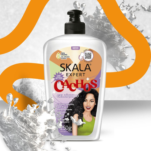 Gel Liquido Skala Rizos Crespo 3 En 1 Protector Termico 250g