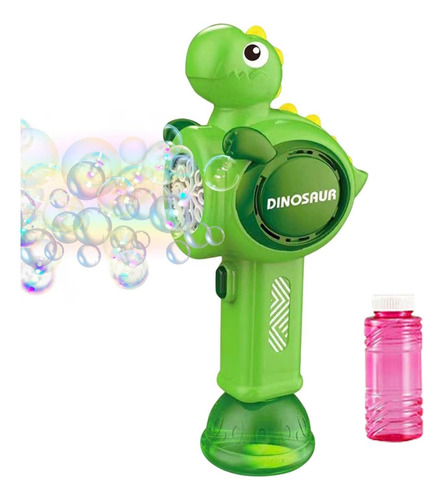 Maquina De Burbujas Dinosaurio Con Luz Juguete Para Niños
