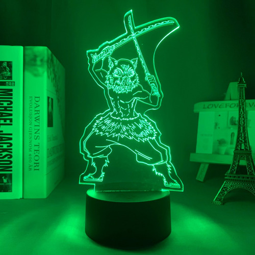 Demon Slayer Hashibira Inosuke 3d Night Light Colorful Light