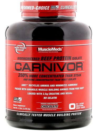 Carnivor 4.5 Lbs Sabor Chocolate Musclemeds