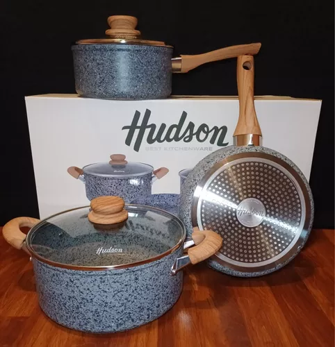 Batería De Cocina Acero Inoxidable 6 Piezas Inducción — Hudson Cocina