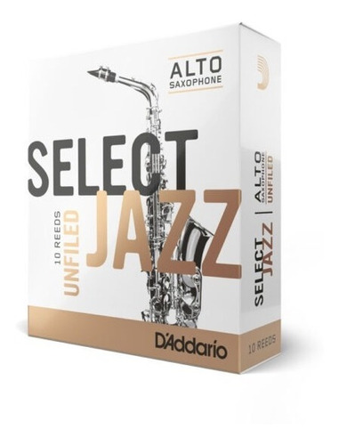 Palheta Sax Alto 2s D'addario Select Jazz Unfiled Unitaria