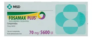 Fosamax Plus 70mg/5600mg X 4 Comprimidos
