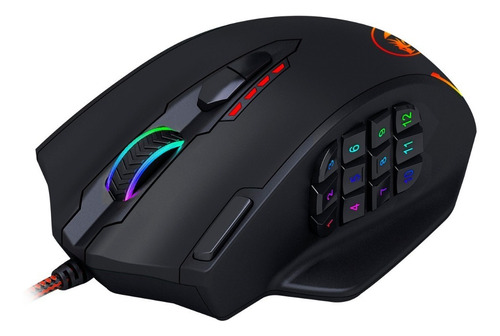 Mouse Gamer Redragon Impact M908 Rgb 12400 Dpi 18 Botones E