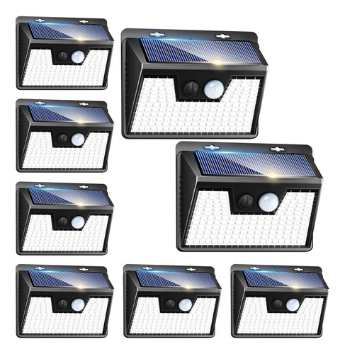 Peasur Luces Solares Para Exteriores, 140 Led, 500 Lmenes, P