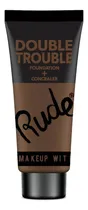 Comprar Base de maquillaje líquida Rude Cosmetics Double Trouble DOUBLE TROUBLE Base y corrector tono expresso - 30mL 28.75g