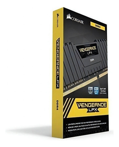 Memória RAM Vengeance LPX black 64GB 4 Corsair CMK64GX4M4B3200C16
