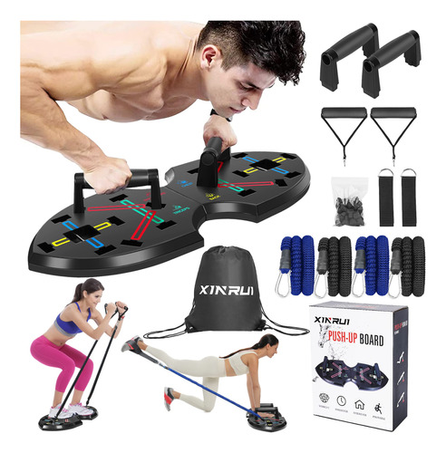 Xinrui Push Up Board, Portable Multi-function Foldable 20 In