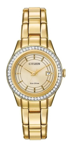 Citizen Silhouette Crystal Gold Tone Fe1122-53p ... Dcmstore