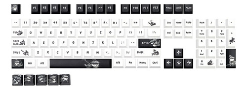 109 Chaves Personalizadas Kungfu Panda Key Cap Pbt Dye Subbe