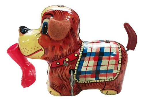 Antiguo Juguete Perrito A Cuerda. Funcionando (años70). (Usado)