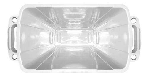 Bote Basura Slim Rectangular Blanco Tapa Balancín 87 Litros