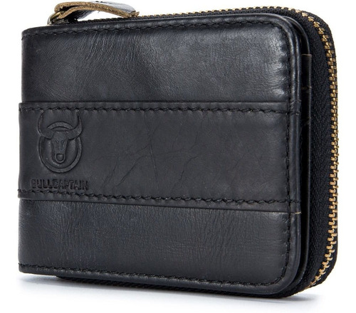 Mens Billetera De Cuero Con Cremallera De Bloqueo Rfid ...