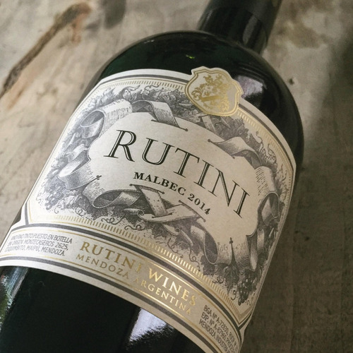 Vino argentino tinto colección rutini malbec 750ml