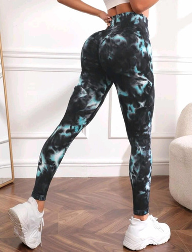 Leggings Doble Color Con Push Up Y Scrunch Legging Importada