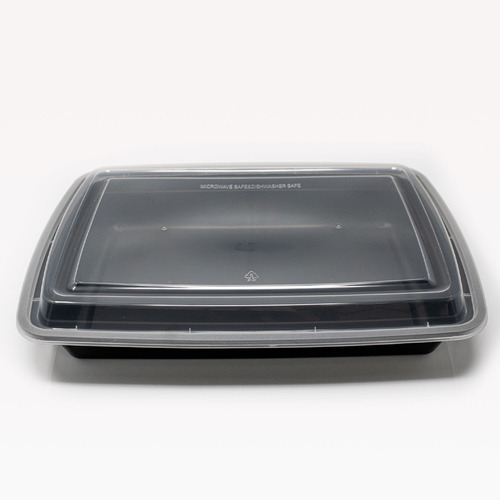 Contenedor Rectangular 58oz, Topper Wow, 10 Jgos, Reciclable Color Negro