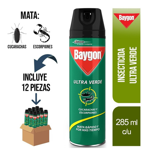 12 Pz - Baygon Ultra Verde 285ml