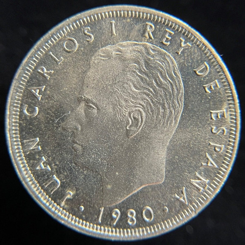 España, 25 Pesetas, 1980. Juan Carlos. Mundial 1982. Unc (Usado)