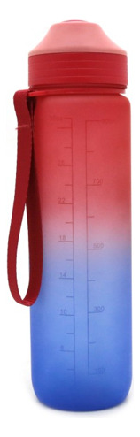 Botella Deportiva Everlast Plasticas De Agua 1 Litro Sorbete Fucsia/azul