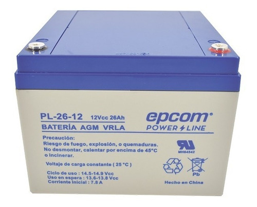 Bateria Recargable Agm 12v 26ah Para Sistemas De Seguridad