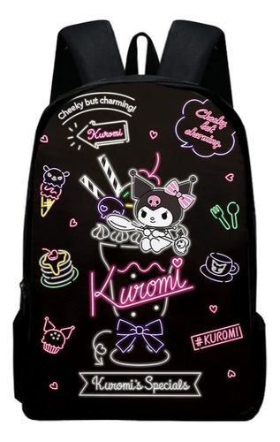 Mochila Escolar Kuromi Sanrio Para Niñas