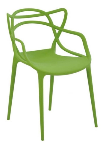 Cadeira de jantar Rivatti Allegra, estrutura de cor  verde, 1 unidade