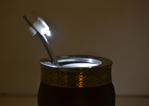 Luminara Luz Matera Linterna Para Mate Luz Mate Incluye Pila Blanco Luminara