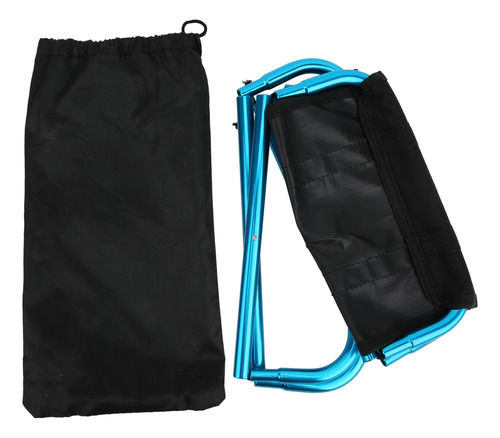 Taburete Plegable Azul Para Exteriores, Mini Portátil, De Al