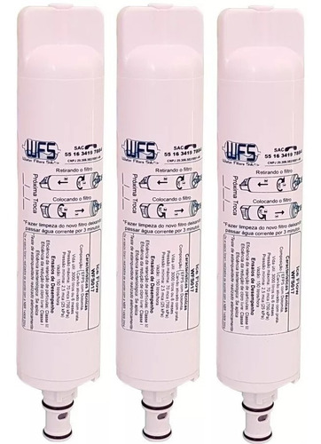 Filtro Refil Bebedouro Purificador Kit 3 Pçs Consul Cpc30ab
